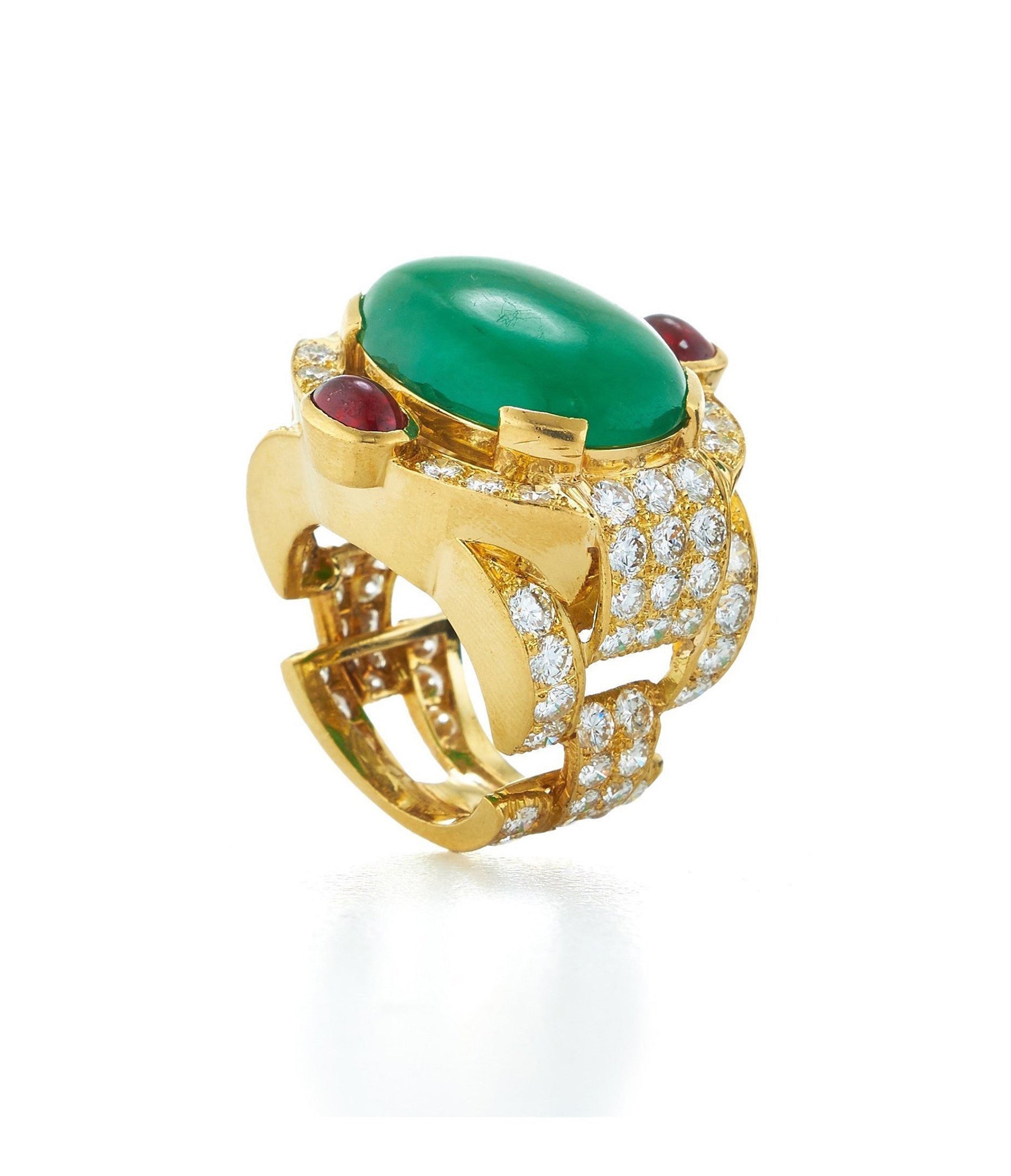 Jade and new arrivals ruby ring