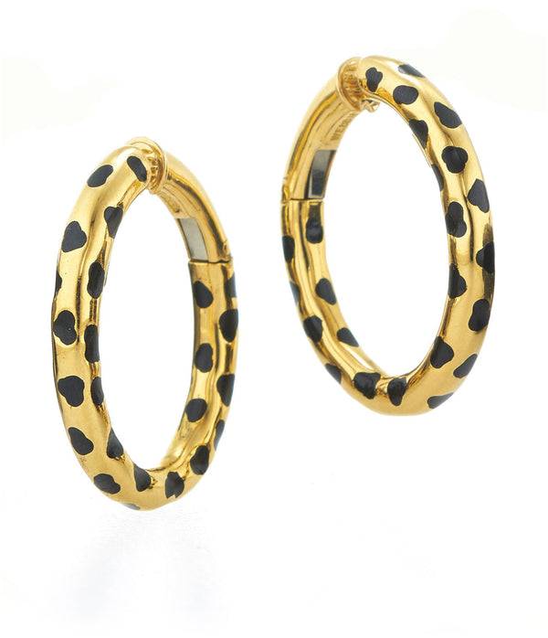 Leopard Spot Hoop Earrings