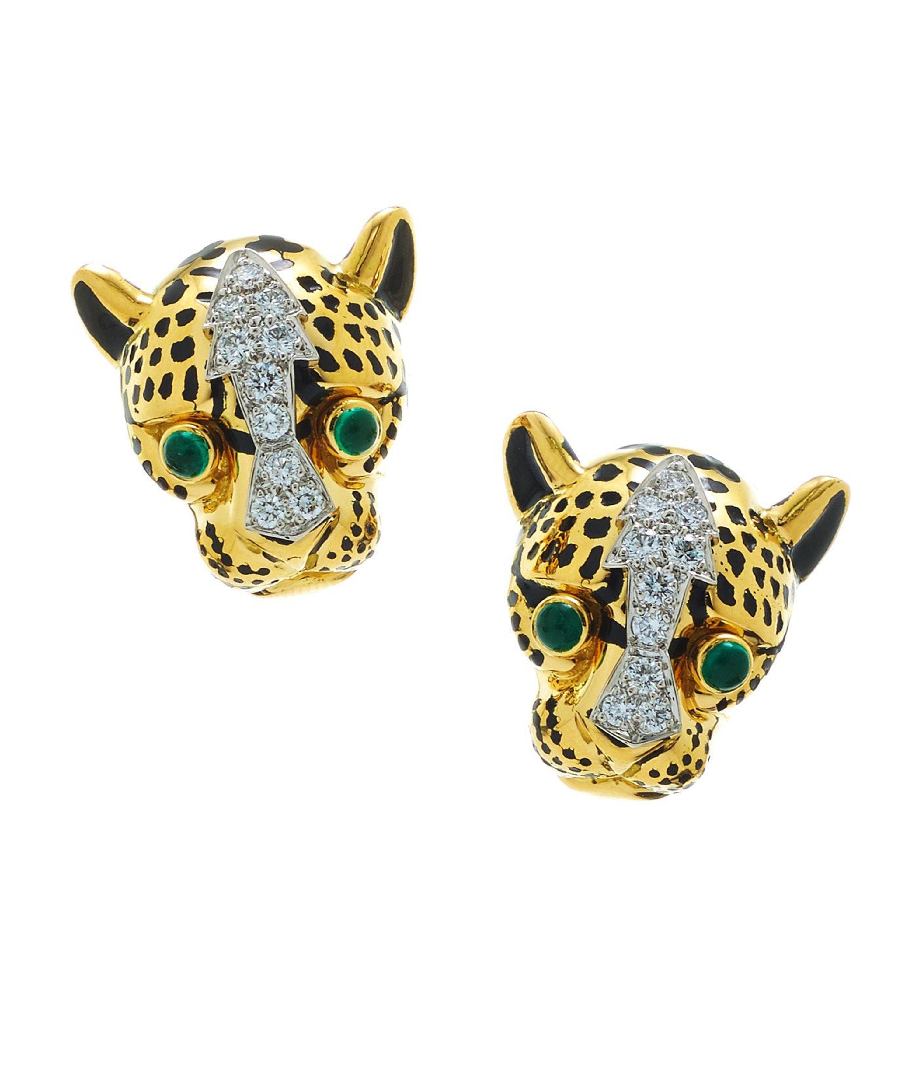 Leopard Earrings | David Webb New York