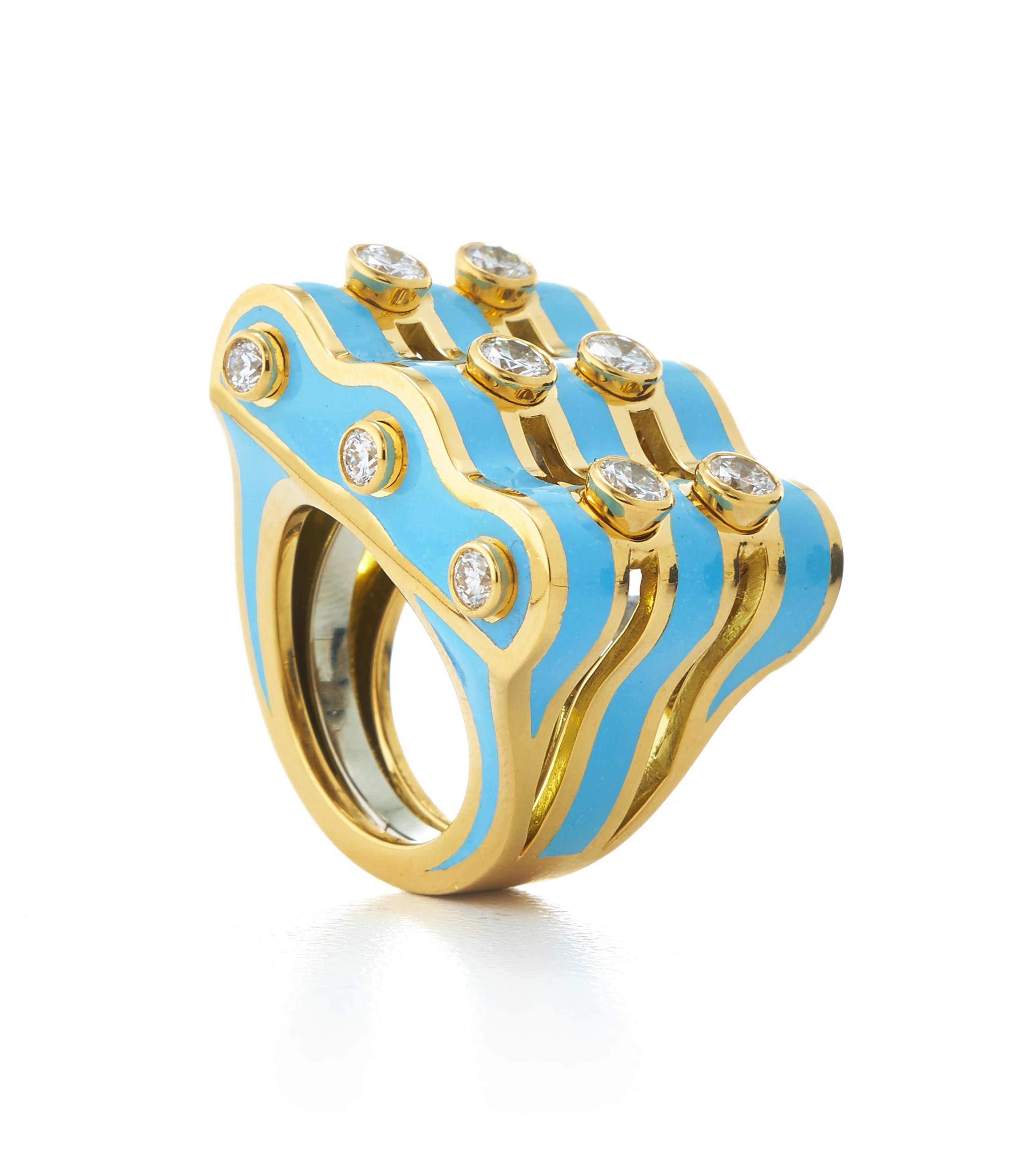 Blue discount wave ring