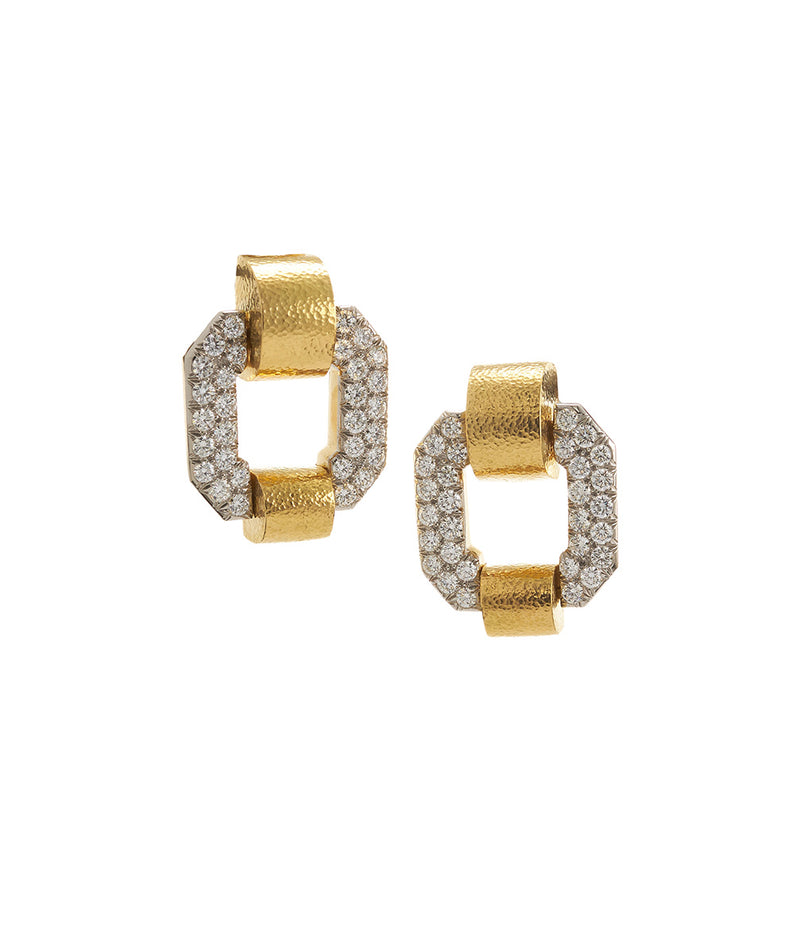 Octagonal Buckle Earrings