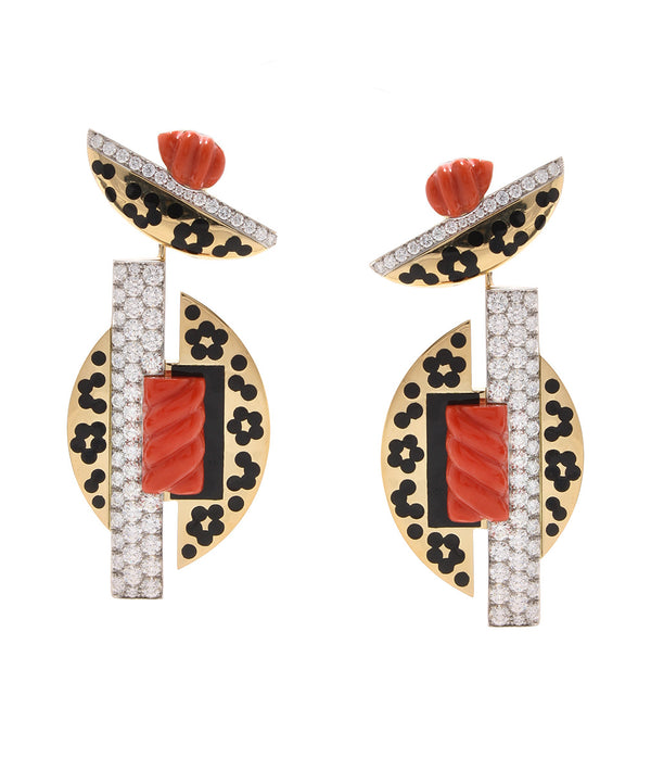 Leopard Spot Deco Earrings