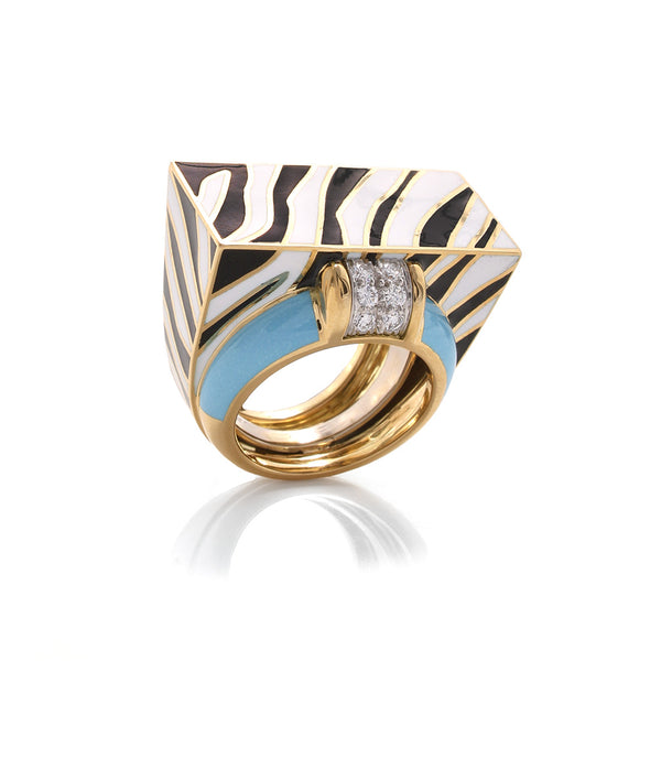 Zebra Stripe Savannah Ring