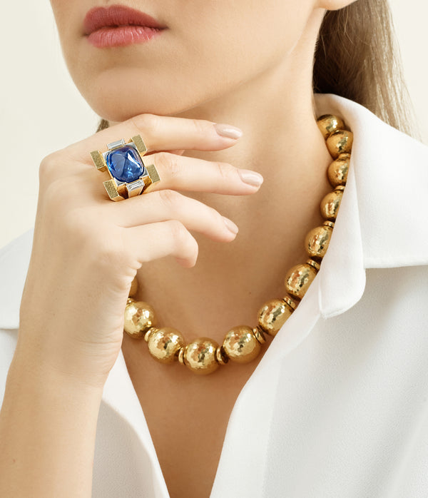 Scaffold Ring, Sapphire