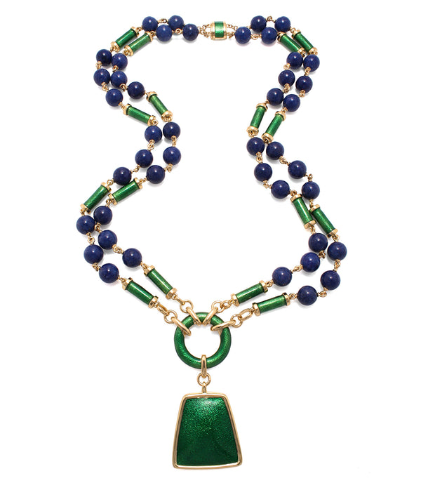 Bell Necklace, Lapis Lazuli