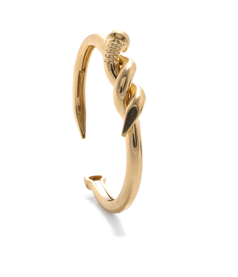 Twisted Nail Cuff, Polished 18K Gold