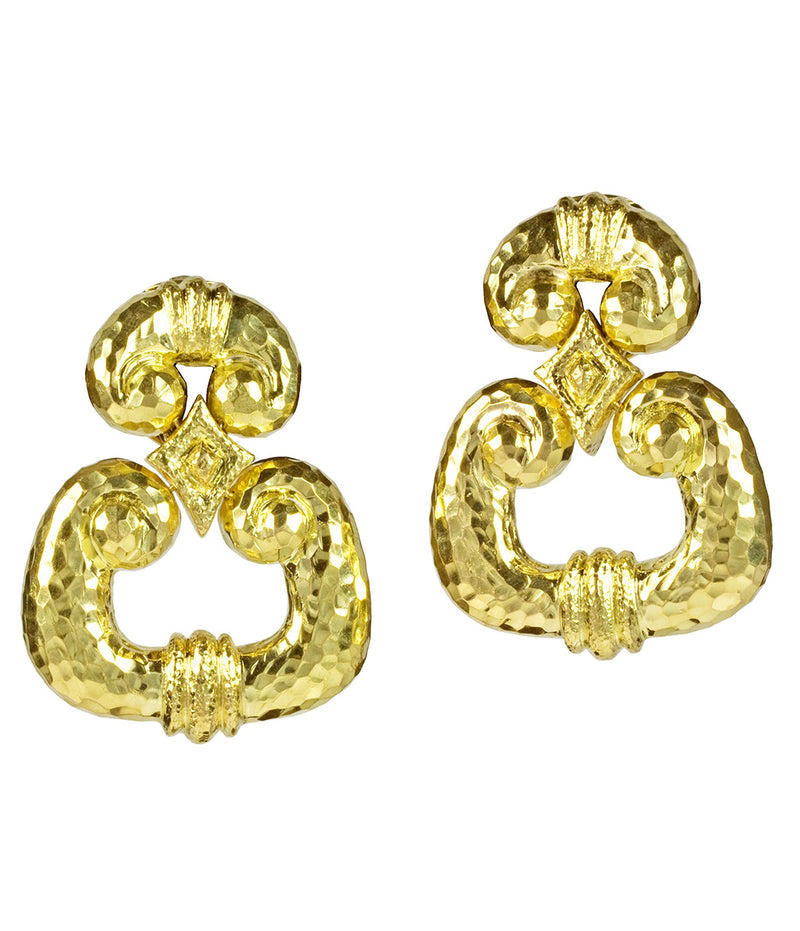 Scroll Door Knocker Earrings