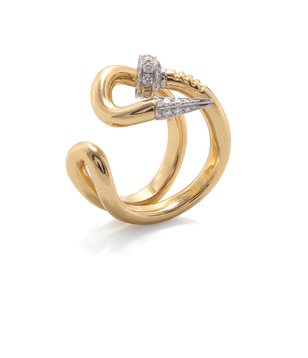 Bent Nail Ring, Polished