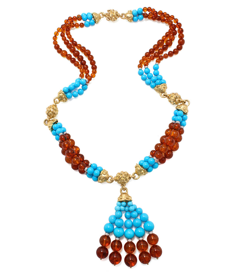 Bead and Tassel Necklace