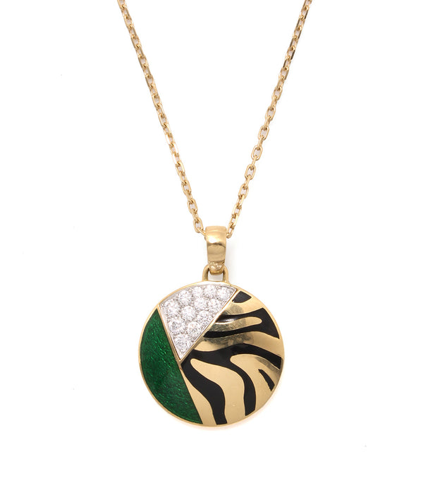 Tiger Stripe Pendant Necklace
