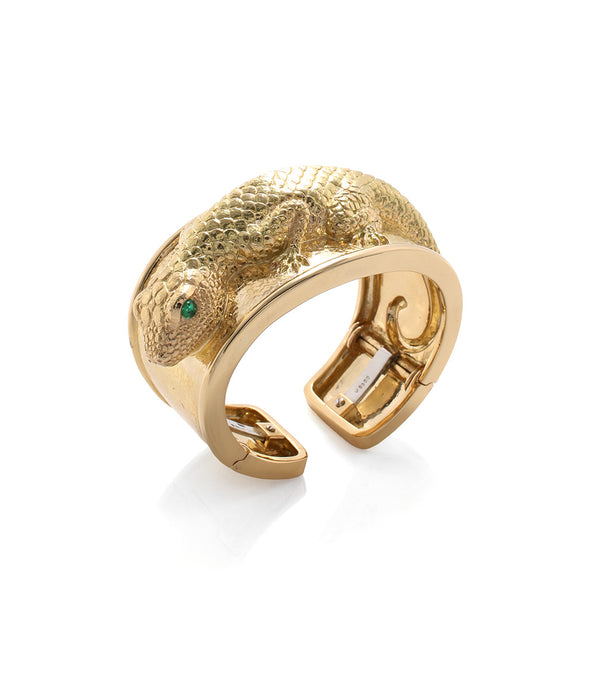 Repousse Gecko Cuff