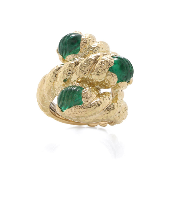 Triple Rope Ring, Emerald