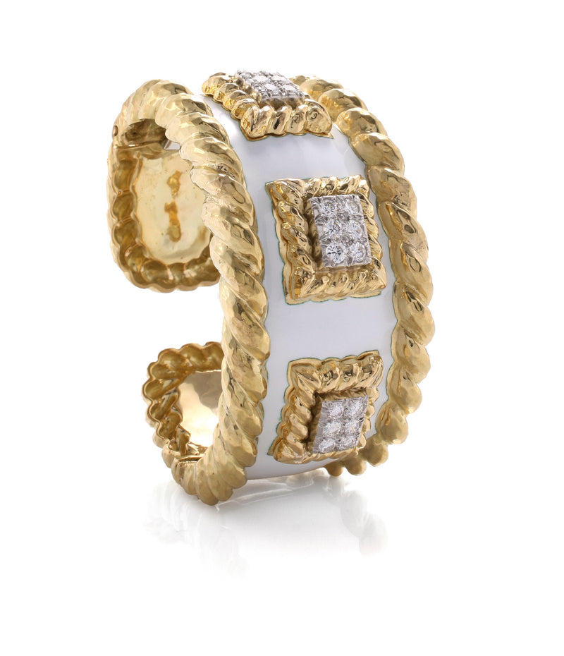 Cuff, White Enamel