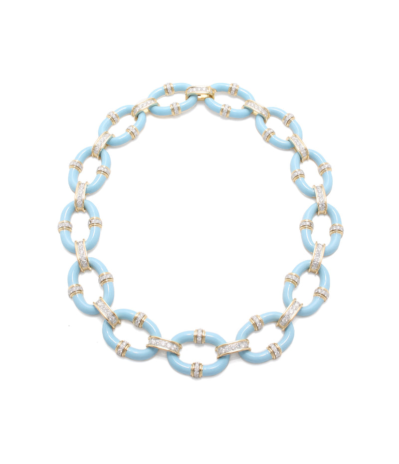 Tiffany oval sales link necklace