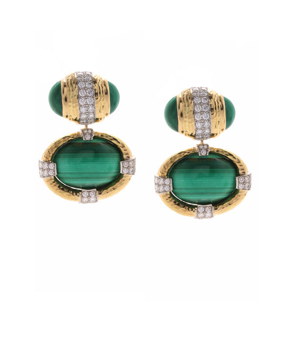 Sunshine Earrings, Malachite
