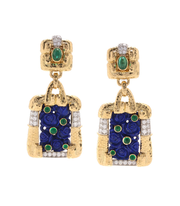 Blue Lantern Earrings