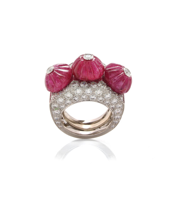 Triple Crown Ring, Ruby