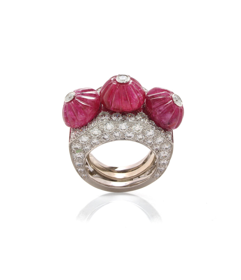 Triple Crown Ring, Ruby