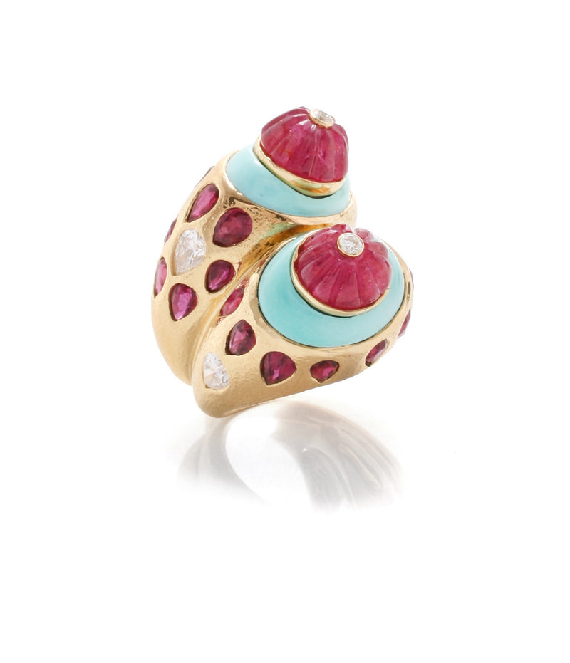 Twin Strawberry Ring