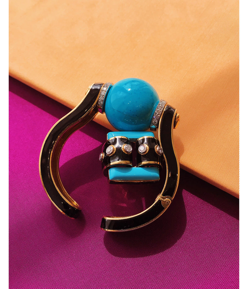 Domino Ring, Turquoise
