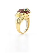 Baby Frog Ring, Red Enamel