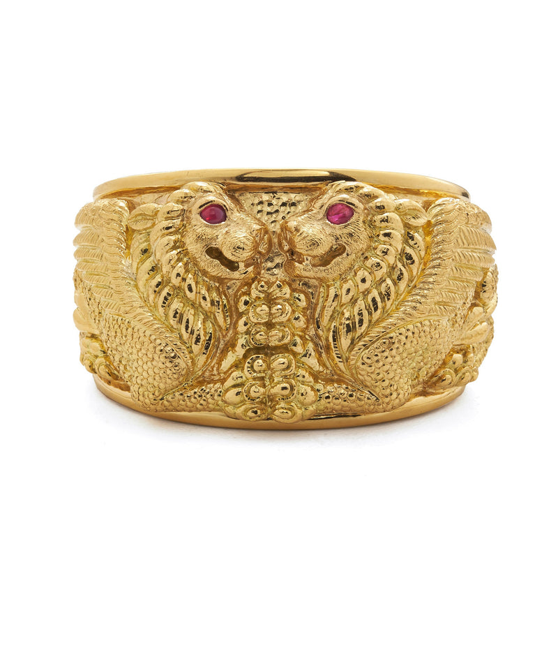 Repoussé Double Griffin Cuff