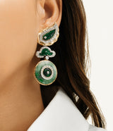 Jade Disk Earrings