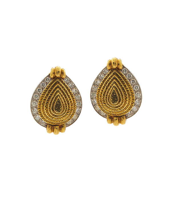 Concentric Pear Earrings