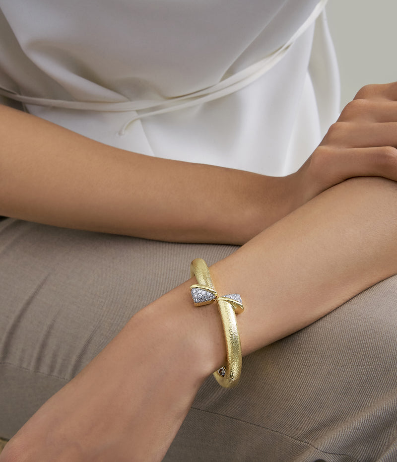 Diamond Crossover Bangle