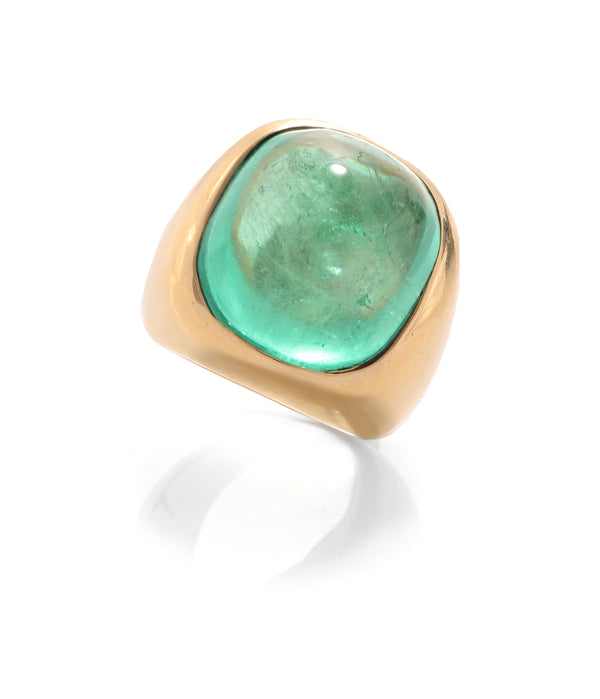 Emerald Sugarloaf Ring
