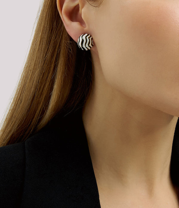 Zebra Stud Earrings