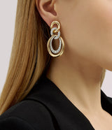 Madison Twisted Double Oval Hoop Earrings