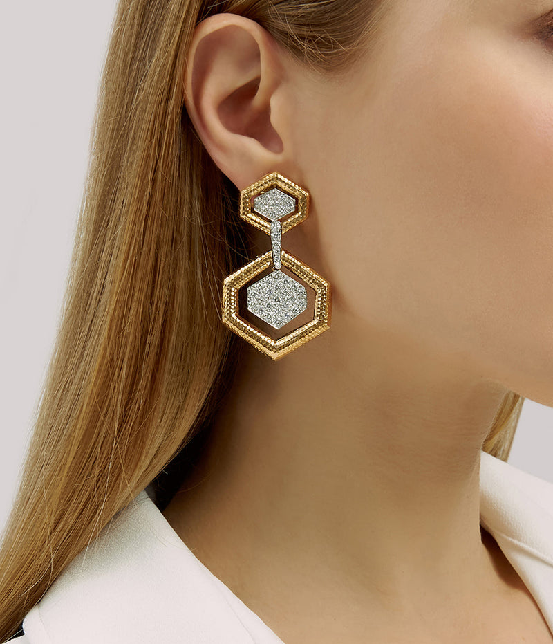 Madison Hexagon Earrings
