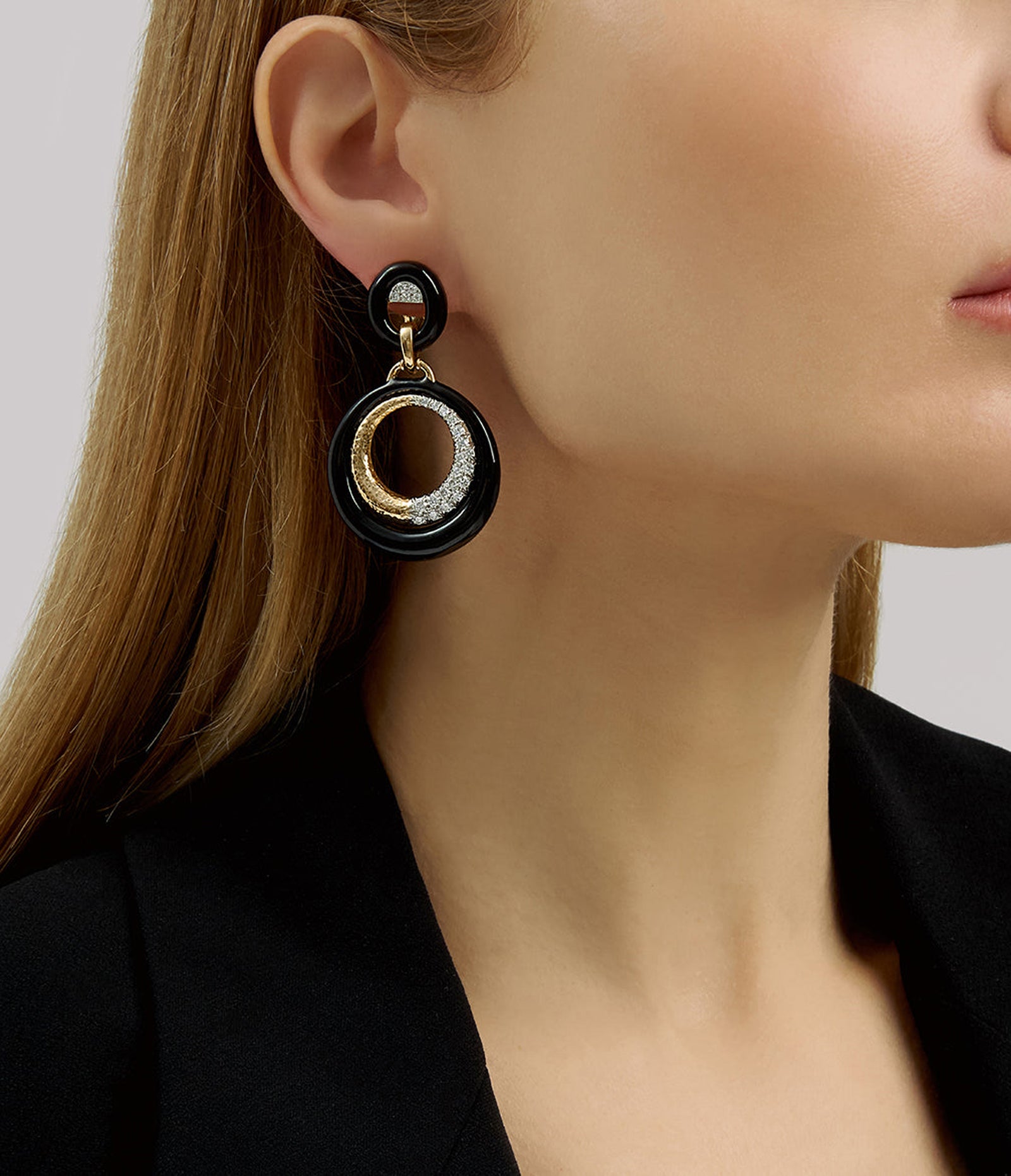 靴 JEWELRY COCOON BLACK ENAMEL 24cm JEWELRY COCOON - BLACK ENAMEL / BLACK MATTE(ブラック エナメル