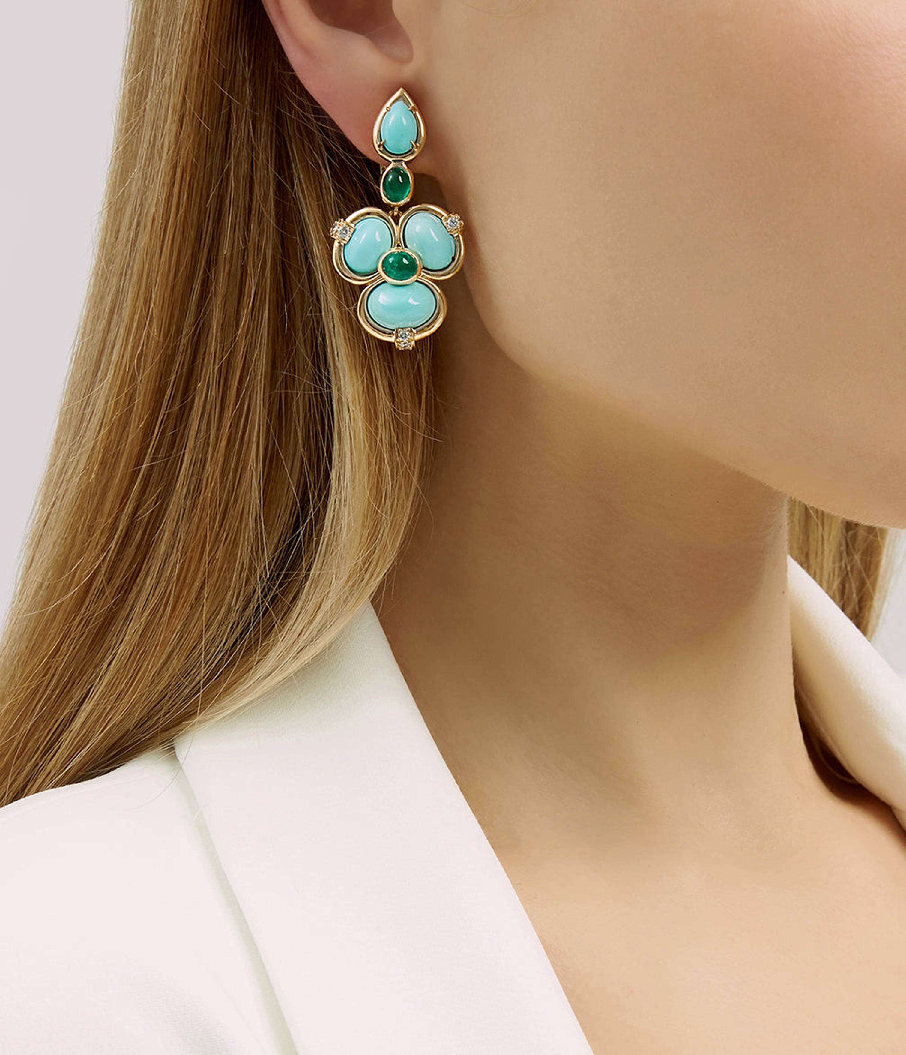 Pagoda Tassel Earrings with Diamonds, Emerald and Coral Beads | Coral  earrings, Tassel earrings, Earrings