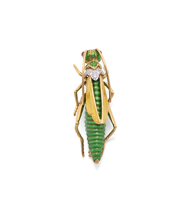 Grasshopper Brooch