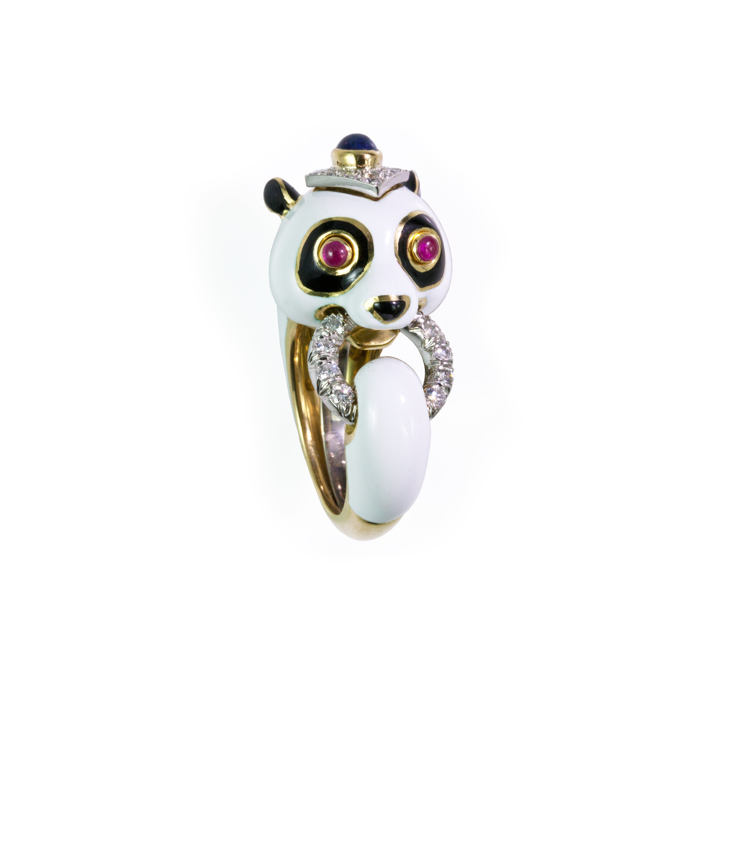 Panda Ring, Sapphire | David Webb New York