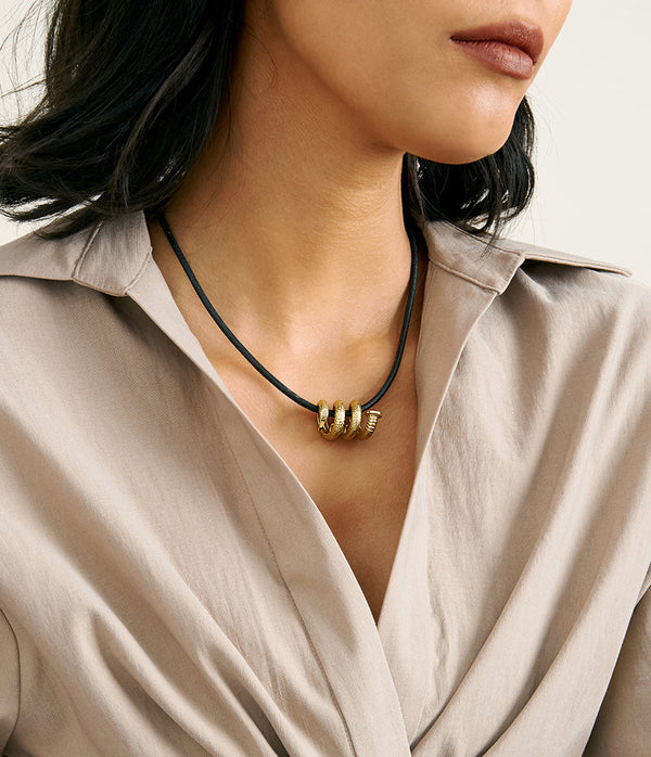 Nail Pendant, Polished 18K Gold