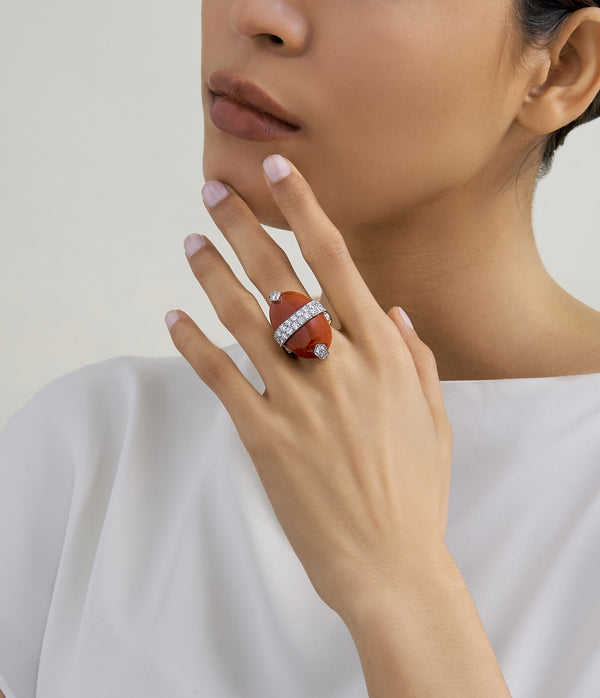 Orbit Ring, Coral