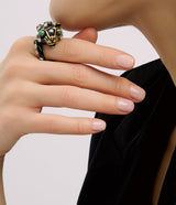 Studded Leopard Ring