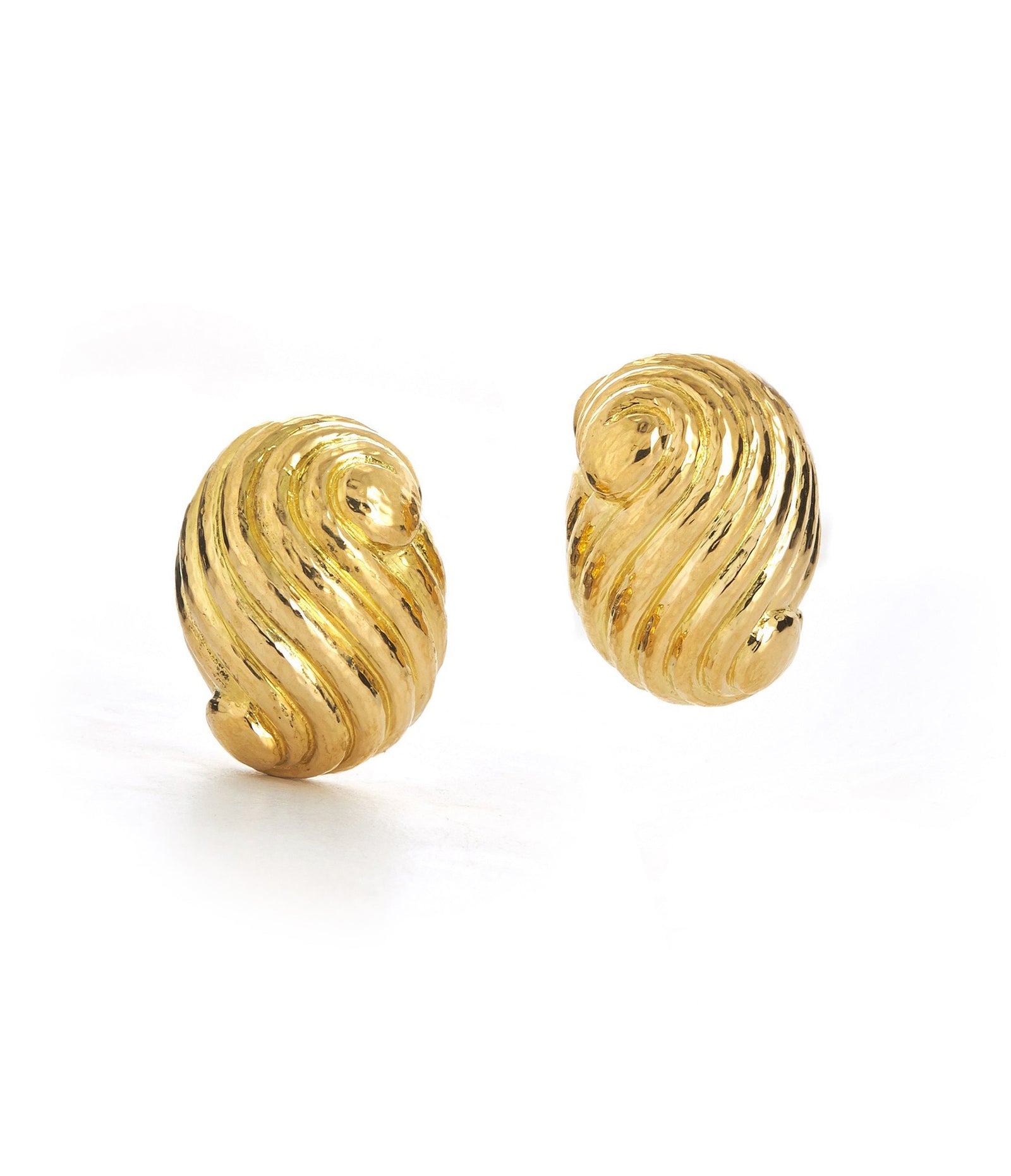 Large hammered gold earrings new arrivals