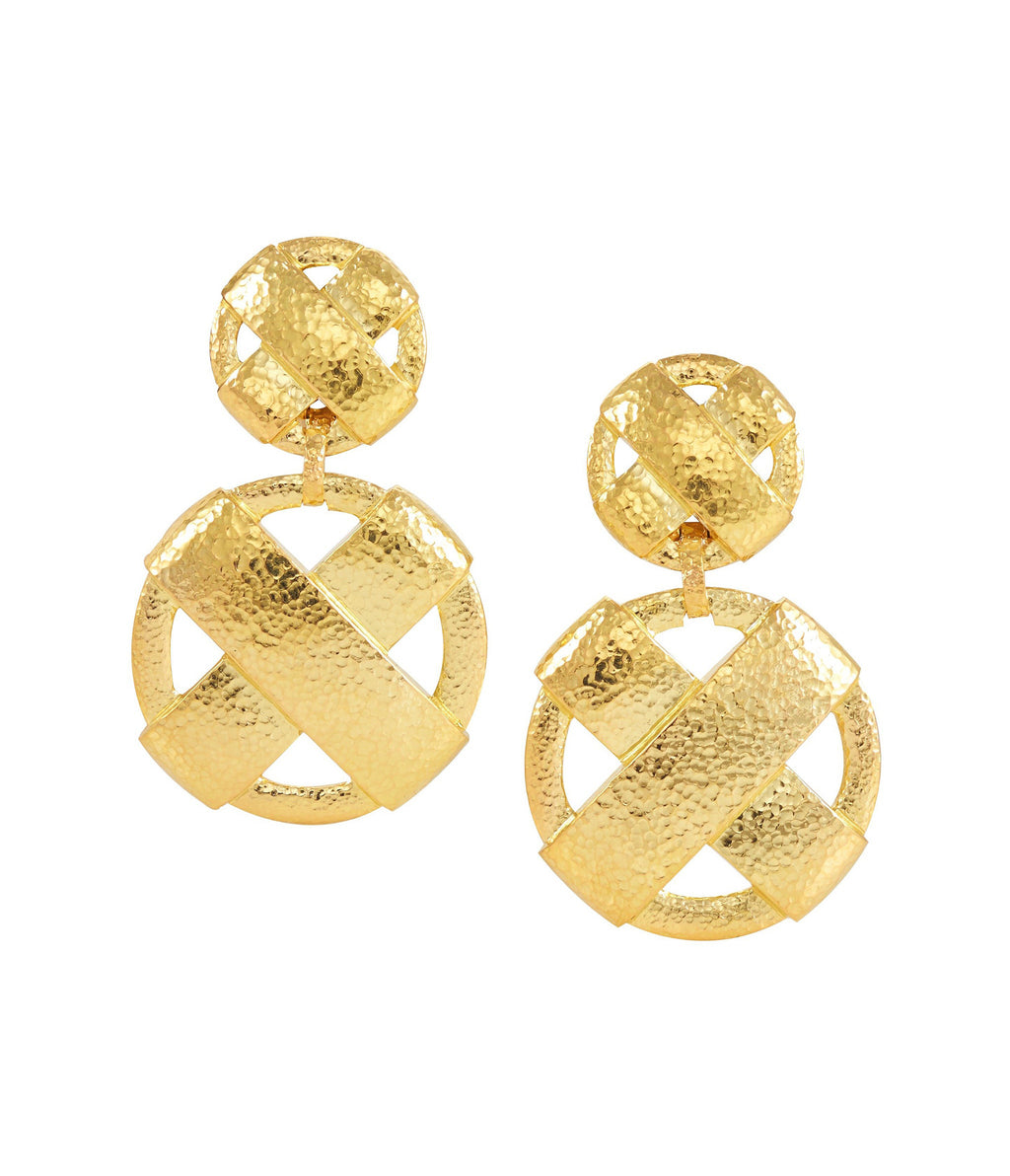 Gold xo earrings discount
