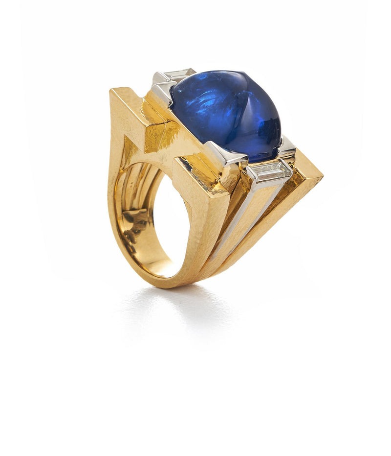 Scaffold Ring, Sapphire