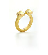 Bastille Ring, Hammered 18K Gold