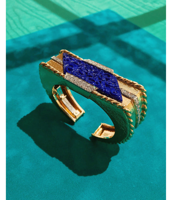 Cuff, Lapis Lazuli, Diamonds