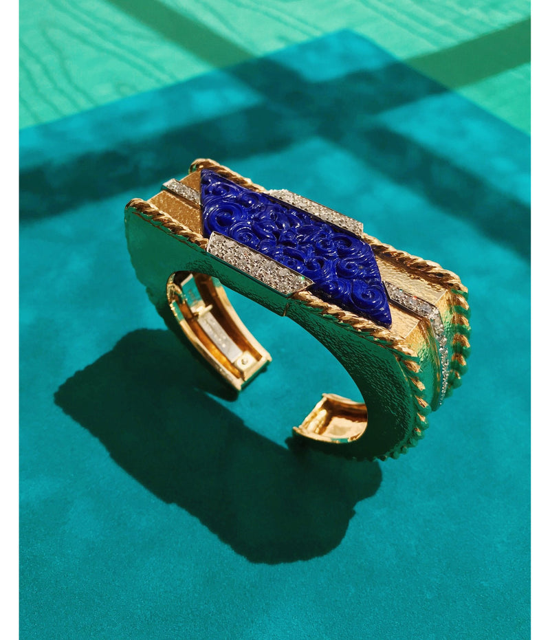 Cuff, Lapis Lazuli, Diamonds