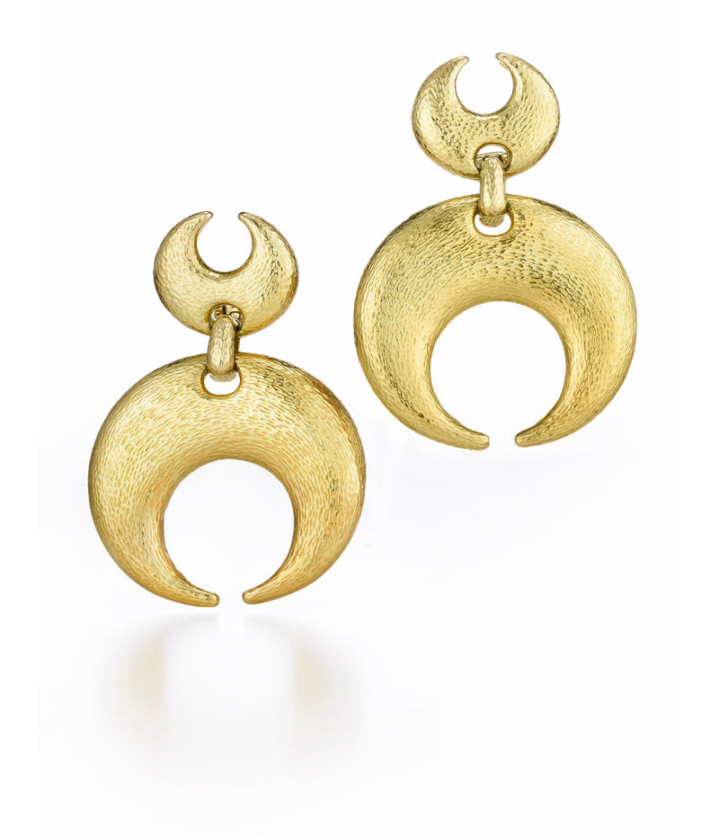 Double Crescent Moon Earrings