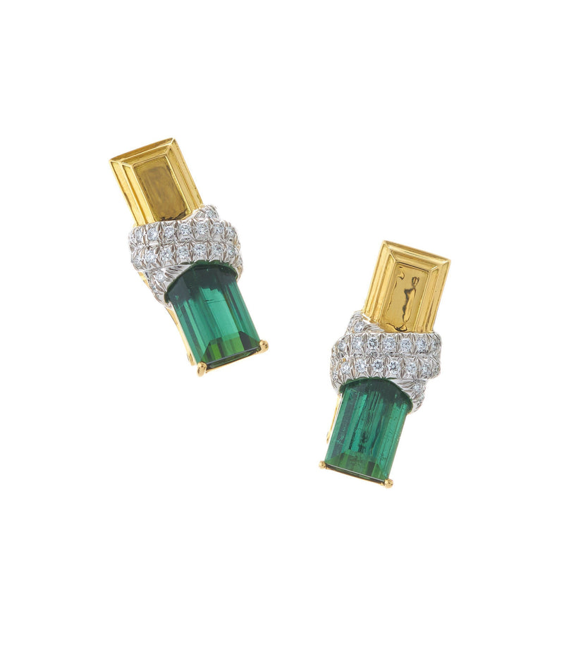 Fusion Earrings, Tourmaline