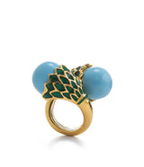 Flower Bud Crossover Ring