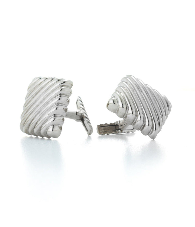 Fluted Rectangular Cuff Links